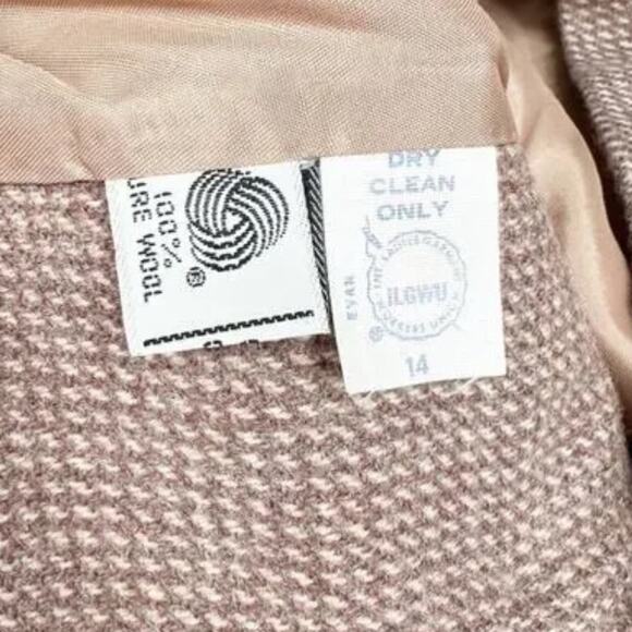 Evan Picone Vintage 100% Pure Wool Tweed Skirt & Blazer Suit Set - Picture 8 of 14